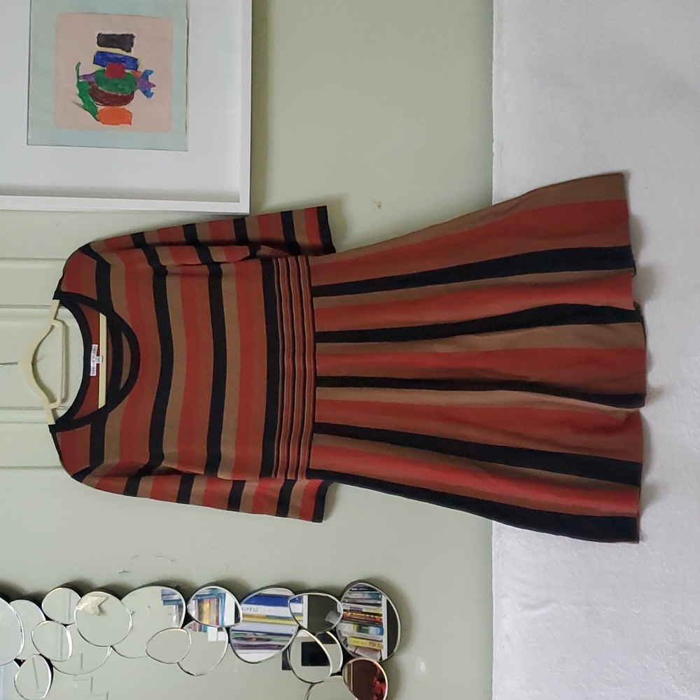 Sandra Darren Stripes Dress Size XL